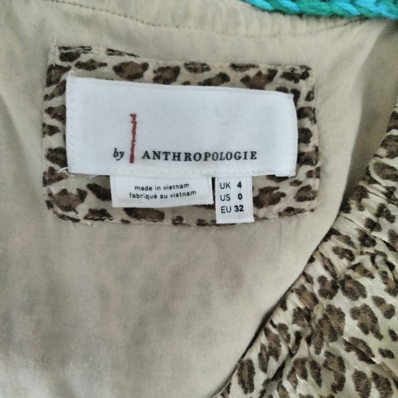 Leopard print Anthropologie dress sz 0 - Picture 6 of 15
